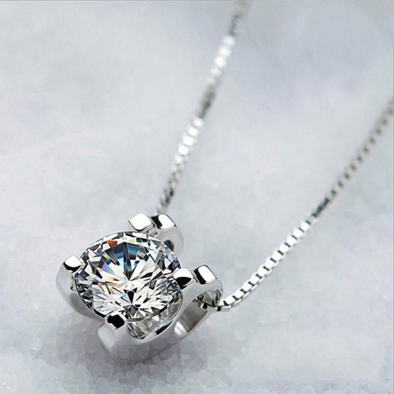 Fashion Silver Pendant 925 Silver Platinum Women's Diamond Romance Pendant Jewelry