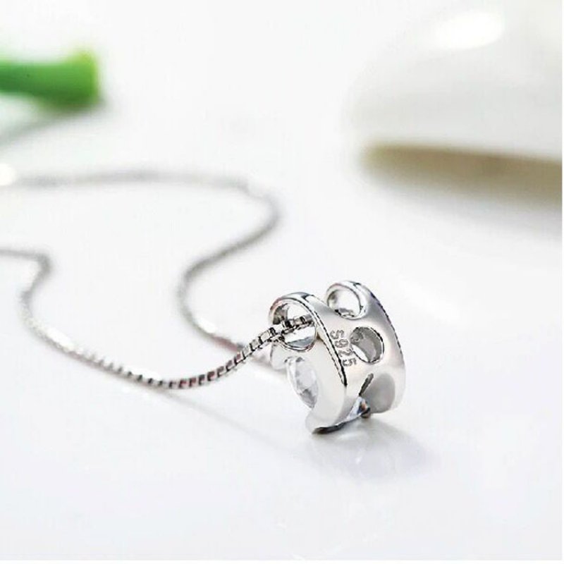 Fashion Silver Pendant 925 Silver Platinum Women's Diamond Romance Pendant Jewelry