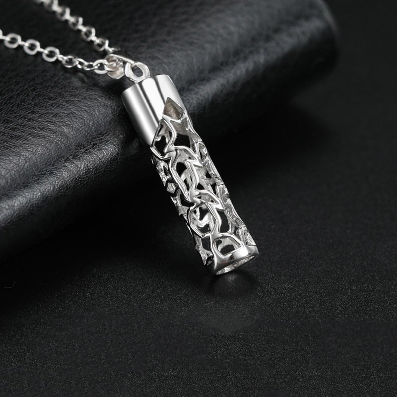 New Fashion Pendant Women's Star Through Tube Pendant Single Pendant Through Flower Men's Pendant Silver Jewelry