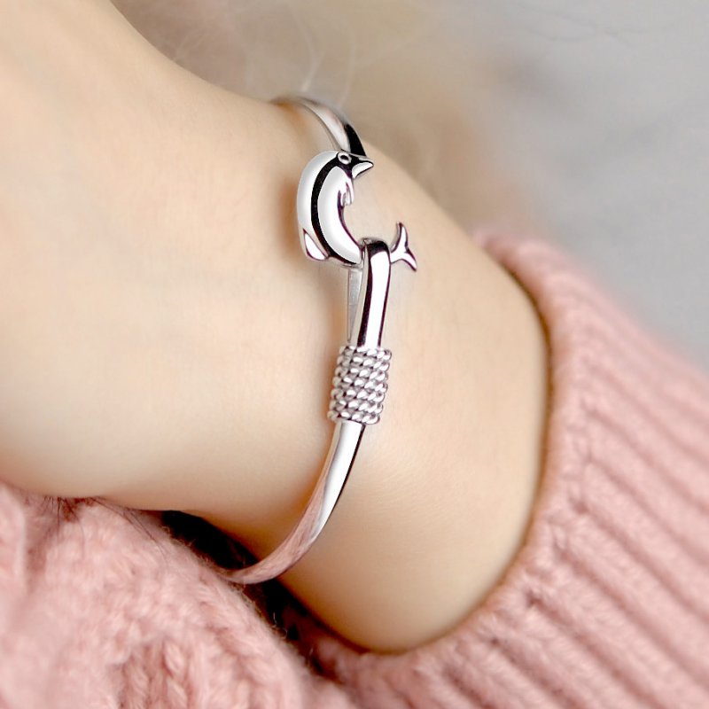 Cute Dolphin Love Bracelet Female Student Bracelet Fashion Open Bracelet Tanabata Valentine's Day Gift